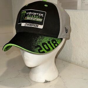 Black and Green 2018 Monster Energy NASCAR Joey Logano Championship Racing hat